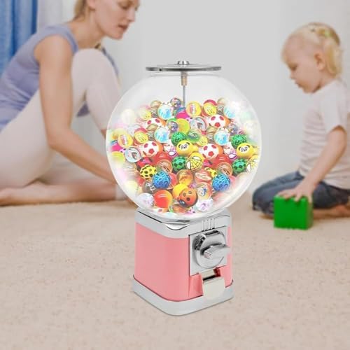 Classic Gumball Machine - 1.26in Automatic Capsule Vending Machine with Key, Brown - Ideal for Retail Stores, Bulk Toy Dispenser for Gumballs & Capsule Toys