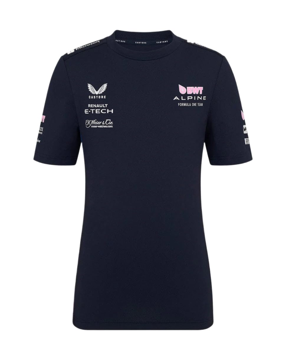 Castore Alpine Racing F1 2025 Kids Team T-Shirt, Navy Blue, L