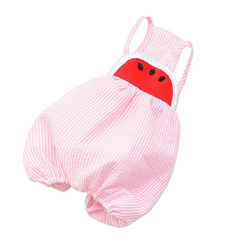 Pantalones para perro con diseño de sandía y color rosa
