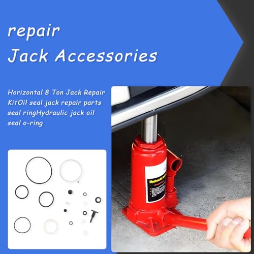 Image of 8 Ton Vertical Bottle Jack Complete Repair Kit 18Pcs Oil Seal O-Ring Hydraulic Jack Replacement Parts