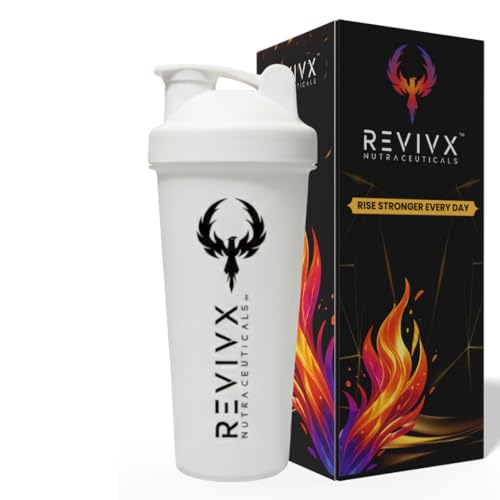 Image of Protein Shaker Bottle 700ml BPA-Free Leakproof Gym Shaker for Fitness & Workouts (White)