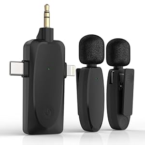 MAXTOP SonicSync Pro AP003 Wireless Lavalier Microphone with Earphone Monitoring | 48kHz, 393FT Range | Compatible with iPhone, Android & Cameras | Perfect for for Vlogs & Interviews