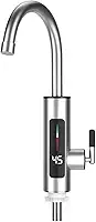 Torneira Elétrica Para Cozinha Banheiro Com Visor de Temperatura Regulagem e Giratória 360° Aço Inoxidável 110V(220V regulagem)