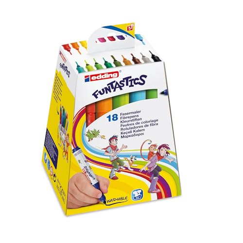 edding 14 Funtastic Fasermaler 10 Stück Stärke 3mm bunte Farben 18 Stück