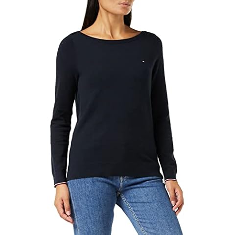 Tommy Hilfiger Jersey de Punto con Cuello Barco Cover