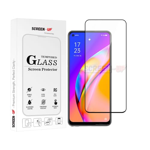 Image of ScreenUp Tempered Glass For Oppo F19 / F19s / F19 Pro / F19 Pro+ 5G - Ultra Clear, 9H Scratch Resistant, Full Coverage, Easy Install Screen Protector