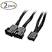 immagine 1Cable Matters Pacco da 2 Cavo di Ventola Splitter 4 Pin 1 a 2 PWM – 4 Pollici