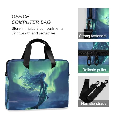 Funda para portátil ALAZA Mermaid Northern Lights 13-15.6 pulg miniatura 5