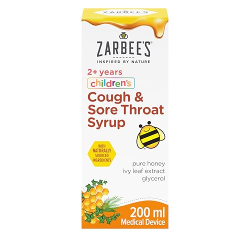 Zarbees Childrens Cough & Sore Throat Syrup 200ml Relieves Any Cough
