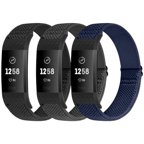 Puhuite Bands Compatible with Fitbit Charge 2 Bands for Women Men Classic & Special Edition Adjustable Stretchy Nylon Replacement Strap Wristbands for Fitbit Charge 2