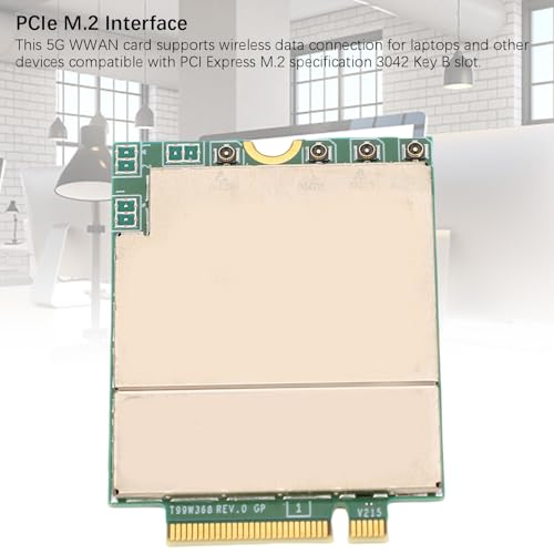 Tarjeta WWAN inalámbrica 5G M.2 PCIe para laptops Dell Latitude (5350, 5450, 5550, 7030), velocidad de descarga 1.6 Gbps, modelo T99W373 miniatura 2