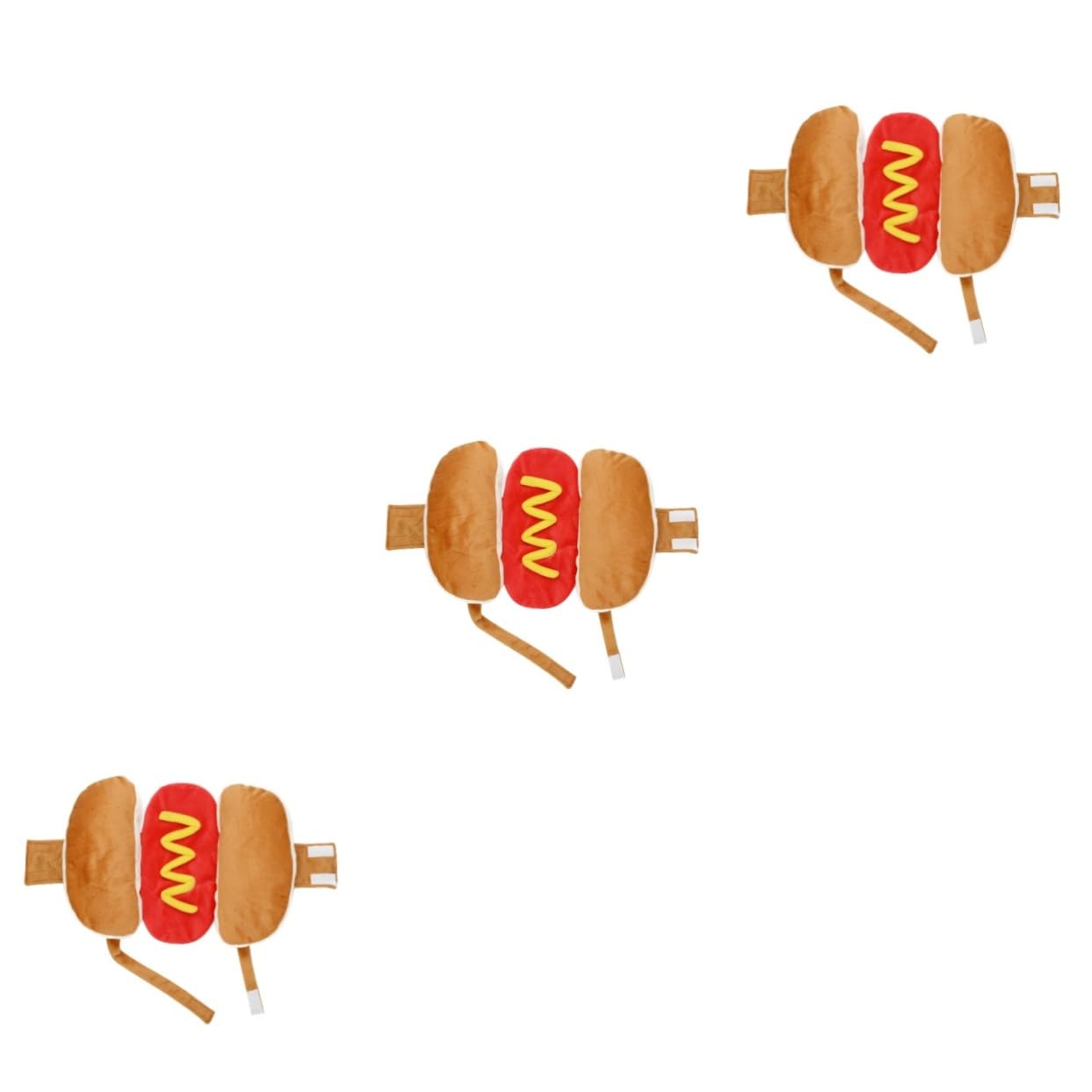 Angoily 3pezzi Costume Per Cani Forma Di Hot Dog Abbigliamento Per Animali Domestici Per Feste e Foto Taglia Media Design Alla Moda Comodo e Facile Da Indossare Per Passeggiate e Attività