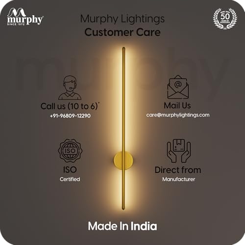 Image of Murphy LED Wall Highlighter - Modern Aluminum Sconce, 3-in-1 Colour Changing -Wall Light, Sleek Golden Finish - Easy Install, 2-Year Warranty-Pack of 3