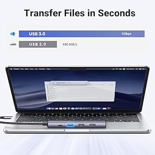 UGREEN USB C Hub, Revodok 5-in-1 USB Hub for Laptops, 4K HDMI to USB-C Adapter, 100W PD, 3 USB-A Data Ports, Aluminum Compact Multiport Adapter for MacBook Air/Pro, HP, Dell, iPad, Galaxy Dex