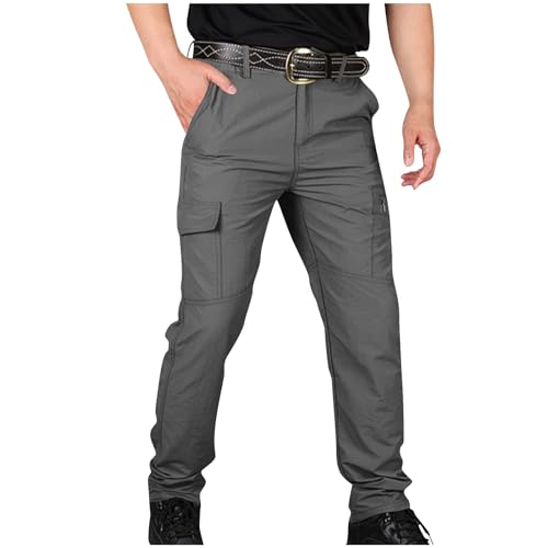 Cargo Pants for Men,Mens Casual Lightweight Outdoor Hiking Tactical Pant Fashion Solid Color Straight Leg Trousers