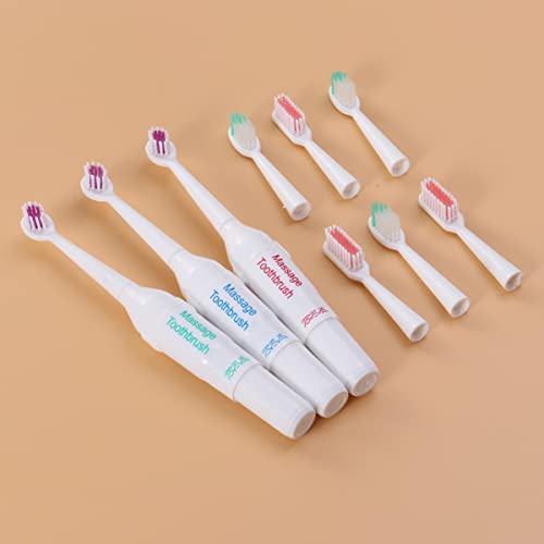 Image of UKCOCO Electric Toothbrush for Dogs and Cats Portable Pet Oral Care Tool with 3 Cleaning Brushes and 6 Replaceable Heads Lightweight Travel Design Gentle for Teeth and Gums