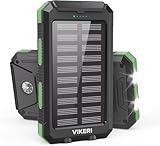 Banco de energía Solar Impermeable, batería Externa USB-C con 4 Salidas