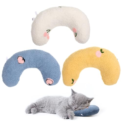 Abaodam 3Pcs Pet Neck Protection Cushion for Cats Dogs Soft and Breathable Pillow for Deep Sleep Washable and Durable for All Seasons