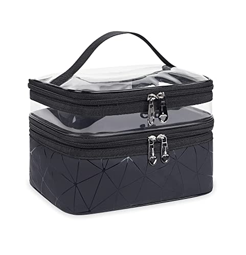 Xelvix Solid 17 Cms Cosmetic Pouch (M_Makeup Pouch Black_Black)