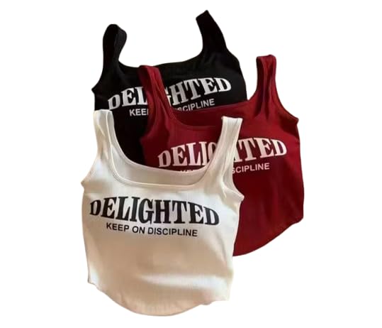 Women's Crop Top and Tunic Set, Square Neck Sleeveless Top (IN, Alpha, M, Regular, White-Red-Black)