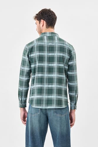 Image of SNITCH Men Casual Shirt | Regular Fit Full Sleeve Spread Collar Checkered Pattern | Durable Cotton Blend & Breathable Fabric Smart Casual Outings