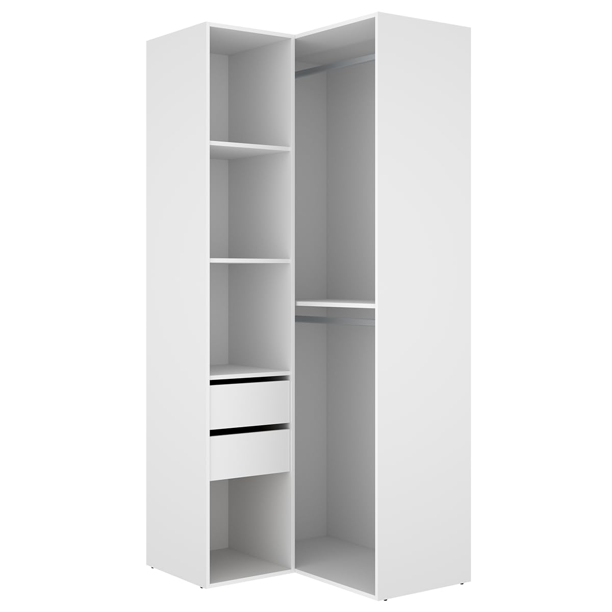 DEKIT Grupo RIMOBEL-Conjunto Armario-VESTIDOR Rincon con Trasera Reversible