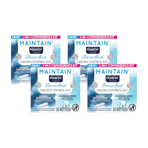 Image of Monistat Convenient 2-in-1 Kit, 10 Feminine Wipes and 10 Suppositories for Women (4pack)
