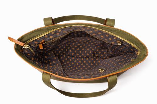 Image of Comfabie tote Bag for Women Handcrafted Women's Canvas Bag with pure Leather Shoulder Tote Bag & Handbag for Office and College | Women Office Bag for Ladies | Ladies Purse Handbag | leather tote bag