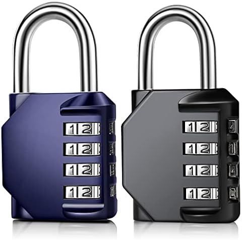 Luggage Lock Suitcase Locks Combination Lock Padlocks with Code 4 Digit Security Padlock for School Gym Lockers Travel Bag Cover