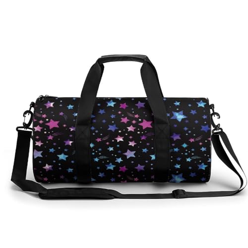 Sac de sport gym étoiles violettes bleues fini le manque de place