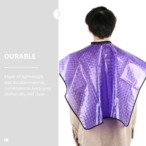2pcs Waterproof Hair Coloring Capes for Salon Use Hair Dye and Cutting Capes in Black and Purple and Clients miniatura 3