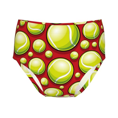Tennis Ball Graphics Girls' Underwear Soft Cotton Little Girls Panties Comfort Briefs
