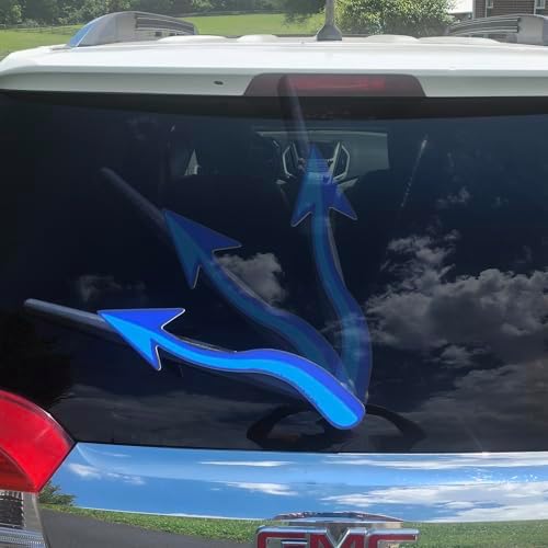Blue Devil's Tail Waving Wiper WiperTags Keep Drivers Off Your Bumper. WiperTags Attach to Rear Vehicle Wiper. Made in USA. UV Protected and All-Weather Resistant. image 3