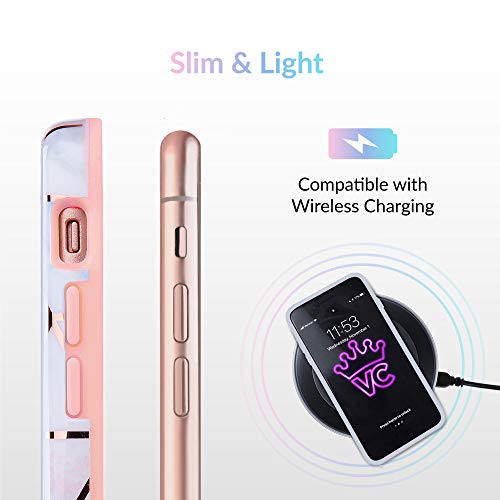 Velvet Caviar Compatible With Iphone 8 Plus Case/Iphone 7 Plus Case With Microfiber Lining (Geometric Marble) #TOP5