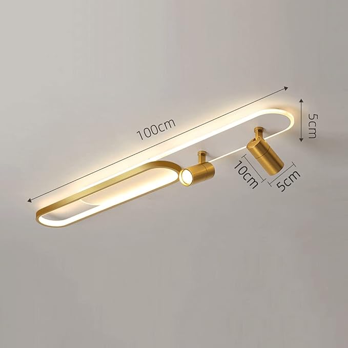 Elksdut Modern Plafondlamp Acryl Plafondlamp Armatuur Track Light Spotlight, Metalen Spot Light Binnen Verstelbaar Licht Plafond Spot Lamp Voor Keuken Woonkamer Slaapkamer Hal Eetkamer Armatuur photo 2