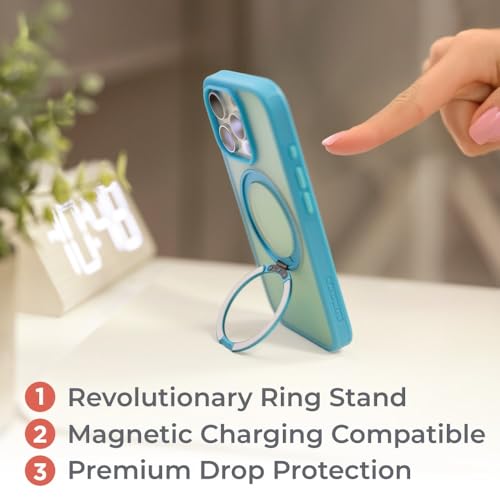 BLACK+DECKER 360°Spin Magnetic Stand for iPhone 16 Plus Case, Blue - image 2