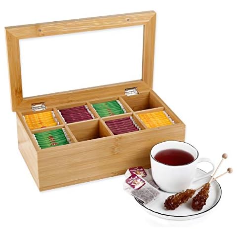 Caja de té de bambú Gräfenstayn con 8 Compartimentos Cover
