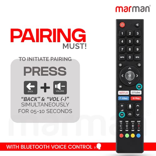 Image of marman Compatible with Nokia Smart Tv Remote Control Original Model 32HDADNVVEE 43FHDADNVVEE 50UHDADNVVGE 55UHDADNVVGE Suitable for 4K FHD UHD Television with Bluetooth Voice Command - Pairing Must!
