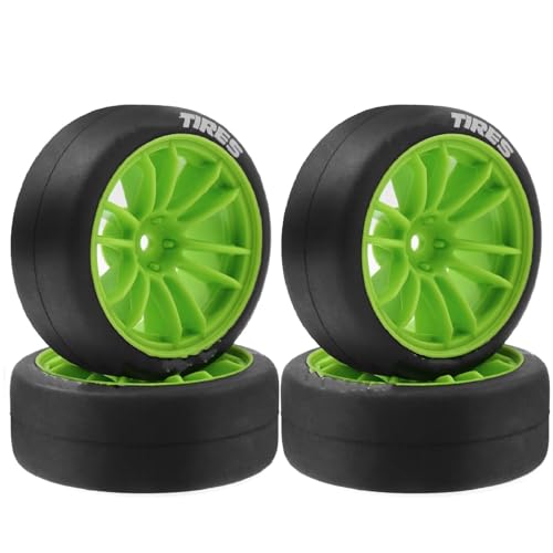 RC�^�C���Z�b�g For Tamiya For TT01 For TT02 XV01 PTG-2 For Kyosho For HPI For HSP 1/10 4�� 65mm �n�[�h�h���t�g�^�C�� �^�C���z�C�[�� RC�I�����[�h�c�[�����O ���[�V���O�J�[