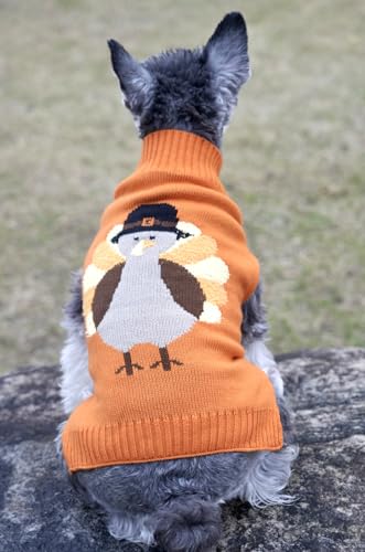 Pull pour chien Turquie orange taille M de 35cm pour automne - 7