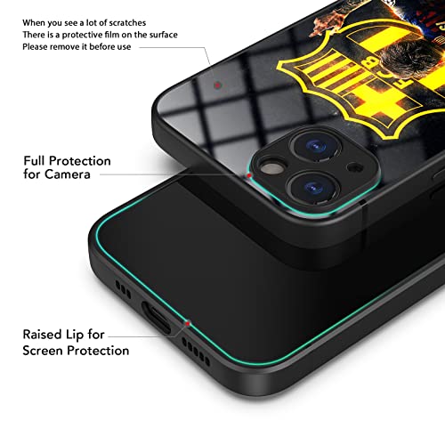 Rosagood For Iphone 14 Plus Case 6.7", Soft Shockproof Bumper And Crystal Acrylic Protective Cover With Sports Pattern (17-Messi-10-Soccer) #TOP4