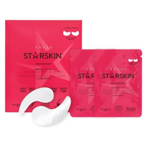 STARSKIN Bio-Cellulose Under Eye Patches, for Dark Circles, Wrinkles, Eye Bags & Puffy Eyes, Brightening, Refining, Eye Catcher, 2 Pairs Cover