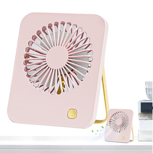 Genérico Ventilador de Escritorio - Inclinación 180° Enfriador De Mesa Portátil | Ventilador Silencioso con Asa Alimentado por USB para Gimnasio Playa Camping Viajes Exteriores Escritorio Jardín