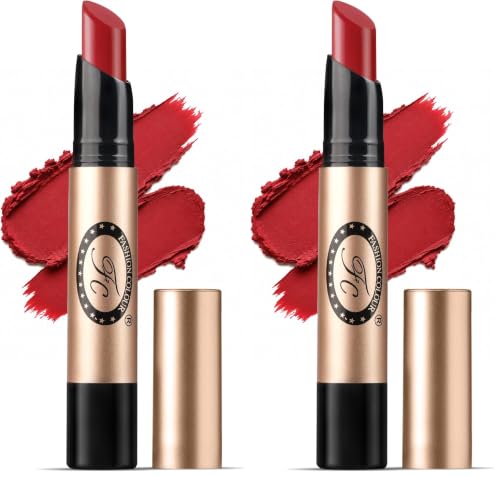 Image of Fashion Colour Supreme Lasting Honey Lip Non Transfer Lipstick 2.6g | Lipstick For Women | Available in 18 Super Creamy Shades | (306-Spicy Ruby, 2.6g) (Pack of 2)