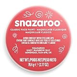 Snazaroo 1175055 makijaż dla dzieci, przyjazny dla skóry, hipoalergiczny makijaż twarzy na bazie wody, rozpuszczalny w wodzie, nie zawiera parabenów, 75ml - Bright Red