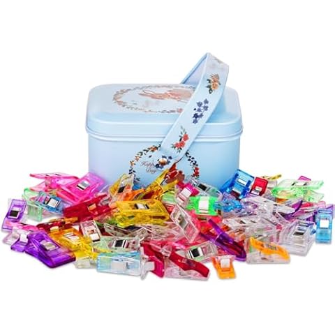 100 Quilting Clips in Sturdy Tin Box Cover