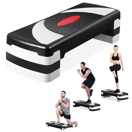 Saicool 31 Inch Adjustable Workout Aerobic Step, Step Up Exercise