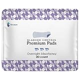 Because Premium Incontinence Pads for Women - Discreet, Individually Wrapped Liners - Overnight, 20