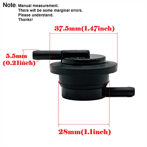 JMCHstore OEM Gas Fuel Tank Vent Valve w/Grommet for Predator 212 6.5hp 224 Max Engine, Roll Over Valve for Generac Gas Pressure Washer 212cc 420cc Predator Generator, Coleman Mini bike SK100 Go kart