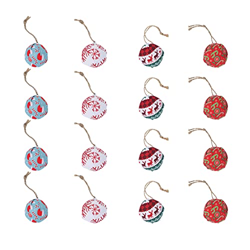 Nolitoy 128 Pcs Mini Hanging Decoration Diy Decorations Party Wreath Ball Bulbs Cotton Favor Balls Ornament: Baubles Plaid Style Home Plastic With Presents Small Xmas Ornaments Christmas #TOP6